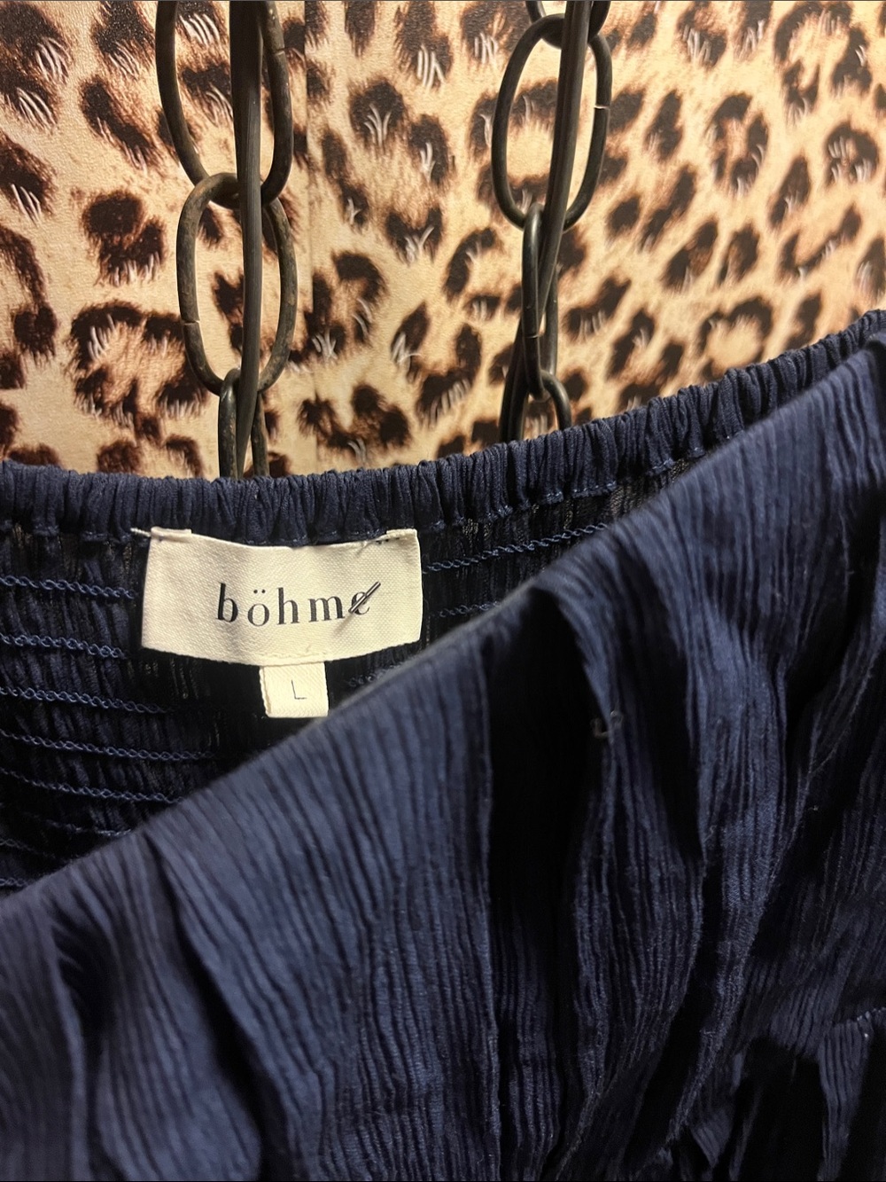 Bohme Navy Off Shoulder Dress
